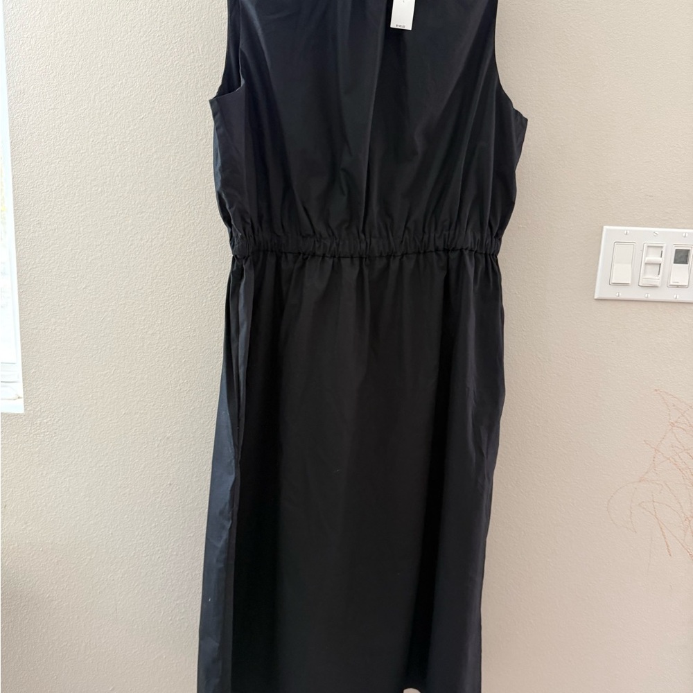Banana Republic GATHERED ELASTIC-WAIST MIDI DRESS size Large - Picture 2 of 5